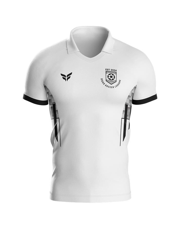 DIEGO LESSONS JERSEY HIGH COLLAR SS (WHITE)