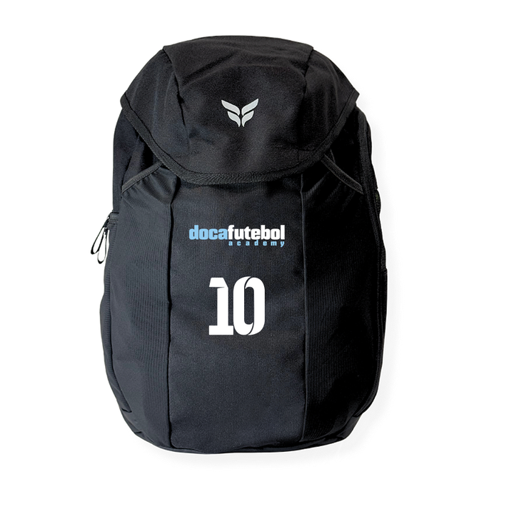 DOCA FUTEBOL TEAM BACKPACK WITH PLAYER NUMBER (BLACK)