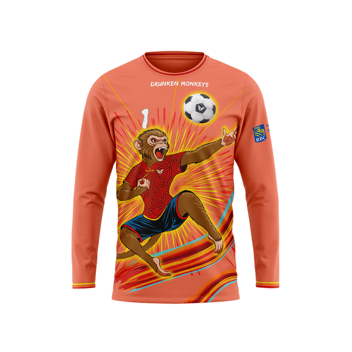 DRUNKEN MONKEYS WOMENS GK JERSEY LS (PEACH)