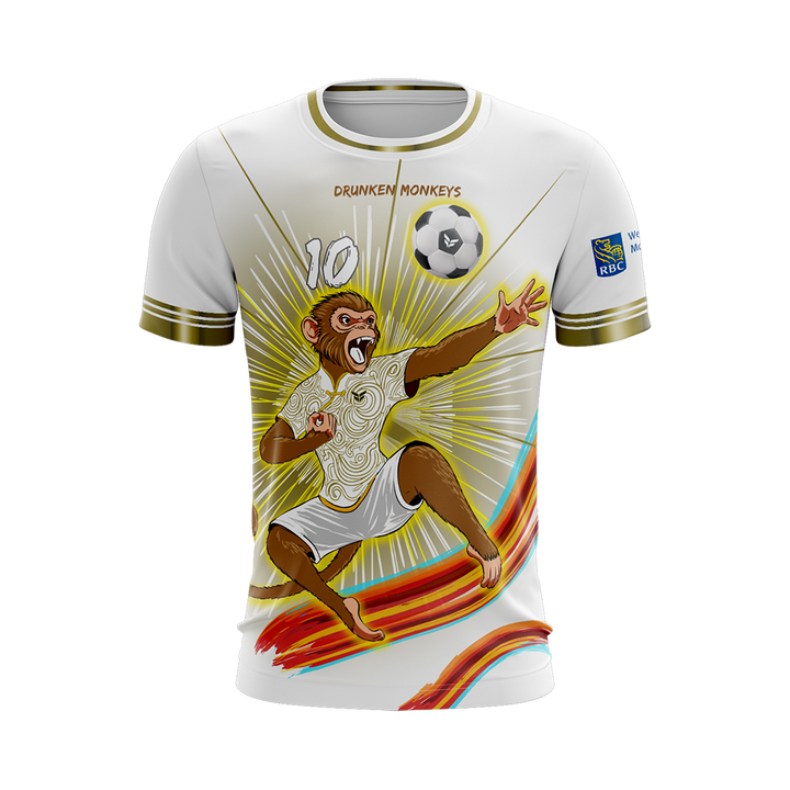 DRUNKEN MONKEYS WOMENS AWAY JERSEY SS (WHITE)