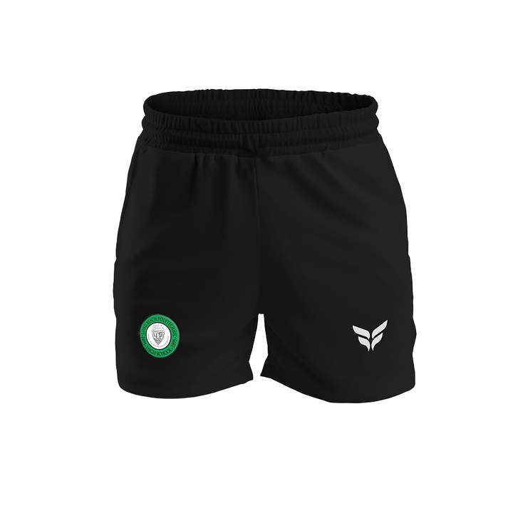 LB POLY SHORTS W/ZIPPERED POCKETS (BLACK)
