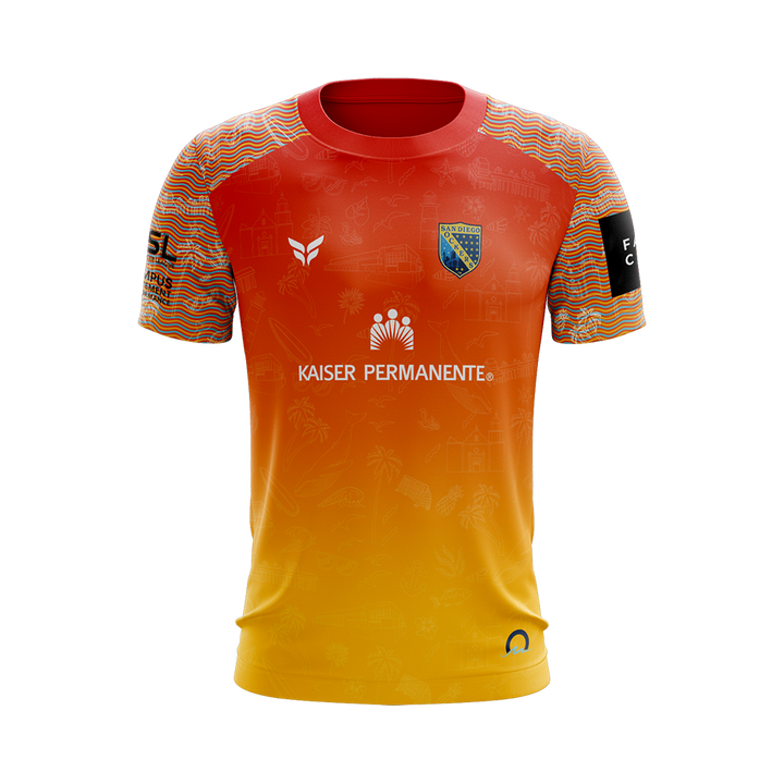SD SOCKERS PRO 24-25 OCEANSIDE CUSTOMIZABLE JERSEY SS (ORANGE)