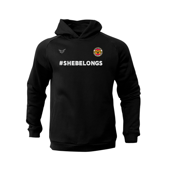 SHEBELONGS COTTON-BLEND HOODIE (BLACK)