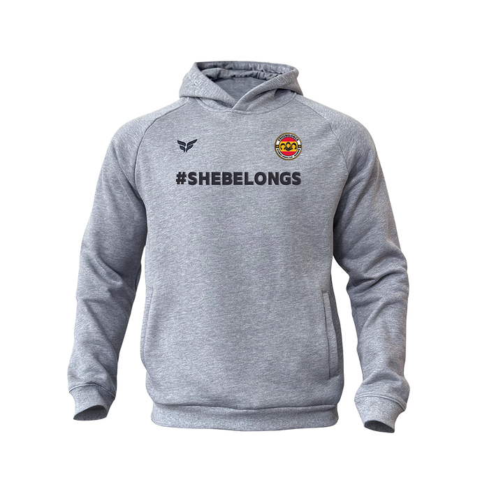 SHEBELONGS COTTON-BLEND HOODIE (GREY)