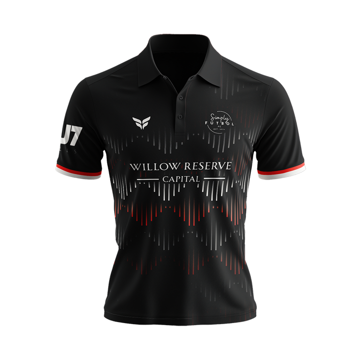 SIMPLY FUTBOL 2026 TST JERSEY DESIGN POLO SHIRT (BLACK)