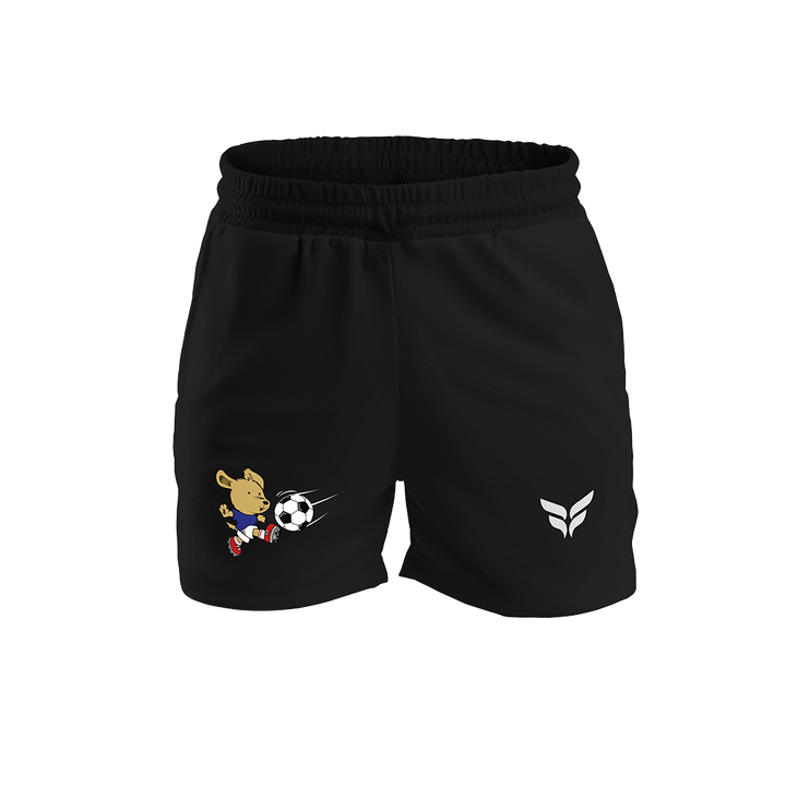 SOCCER PUPS SHORTS W/ZIPPERED POCKETS (BLACK)