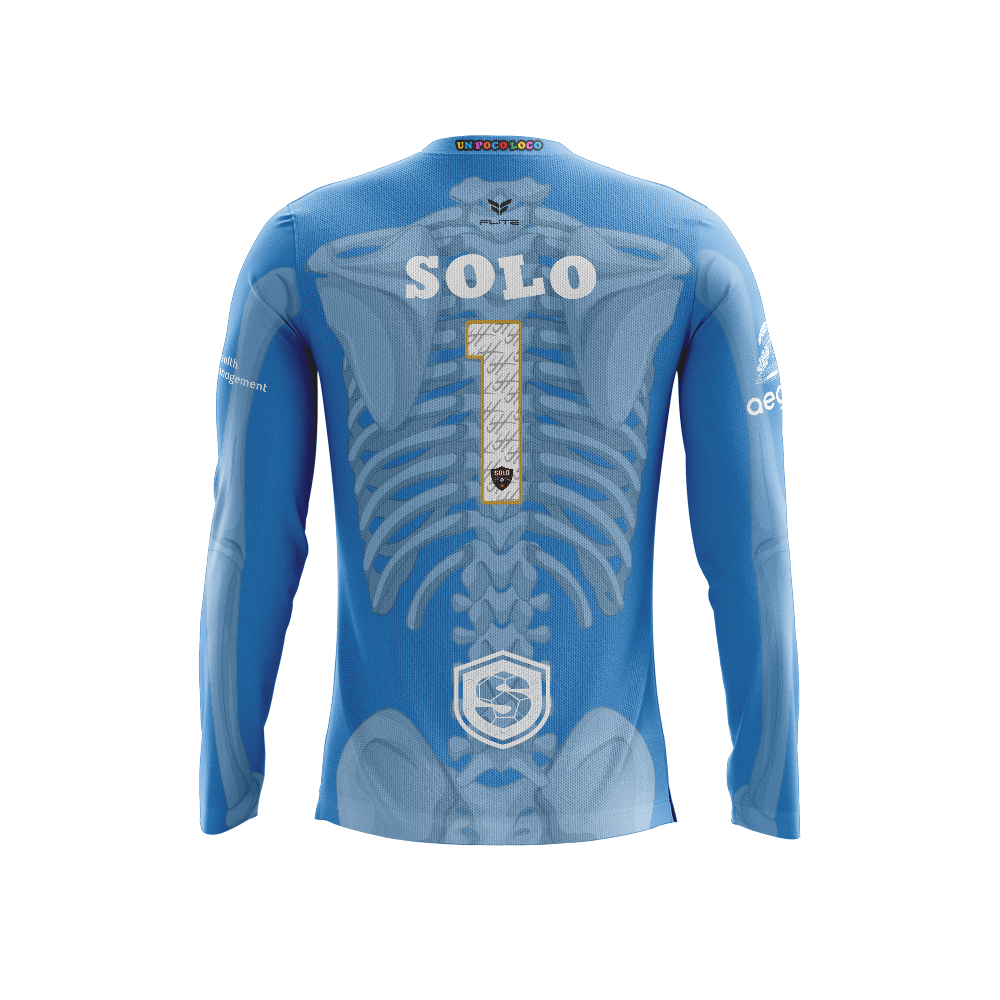 SOLO FC GK BONES JERSEY LS (COOL BLUE)