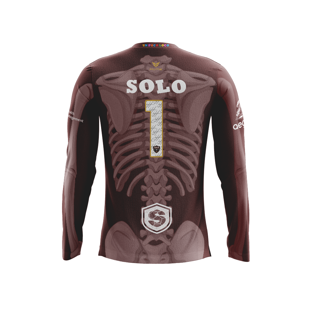 SOLO FC GK BONES JERSEY LS (OX BLOOD)
