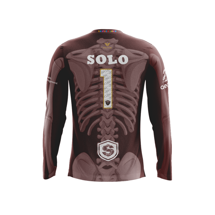SOLO FC GK BONES JERSEY LS (OX BLOOD)