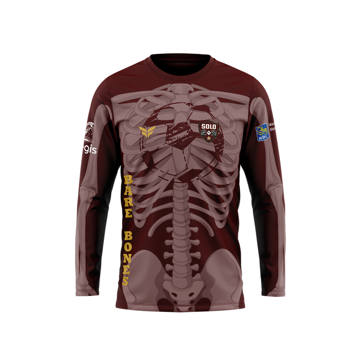SOLO FC GK BONES JERSEY LS (OX BLOOD)