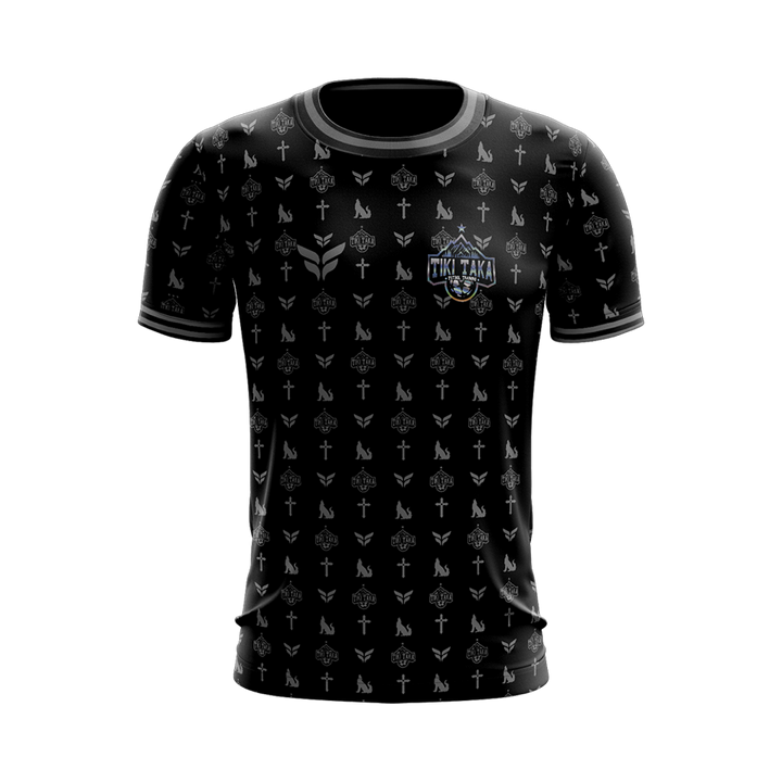 TIKI TAKA TRAINING JERSEY SS (BLACK GREY)