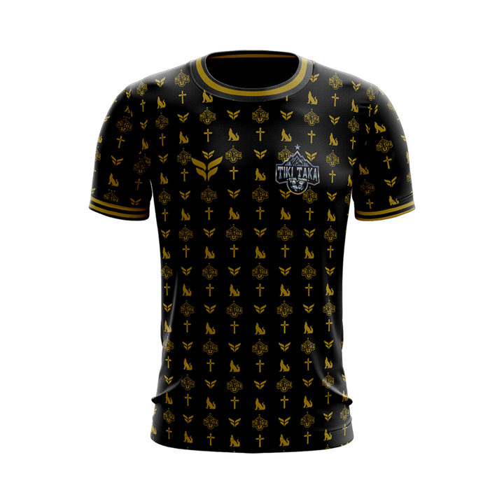 TIKI TAKA TRAINING JERSEY SS (BLACK GOLD)