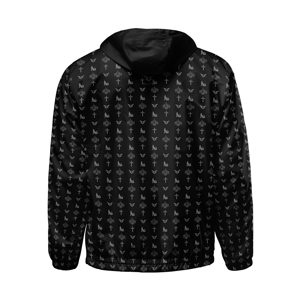 TIKI TAKA WINDBREAKER JACKET (BLACK GREY)
