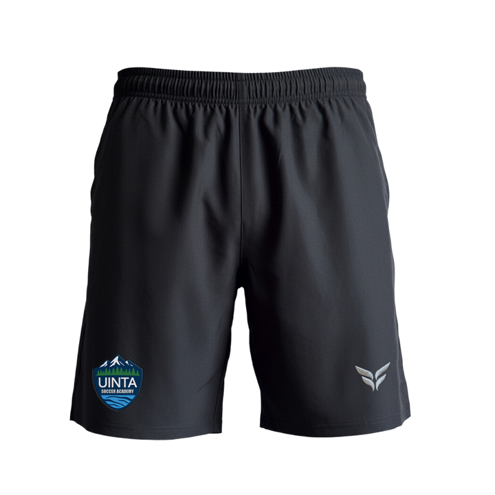 UINTA SOCCER ACADEMY STEALTH SHORTS WITH POCKETS (BLACK)