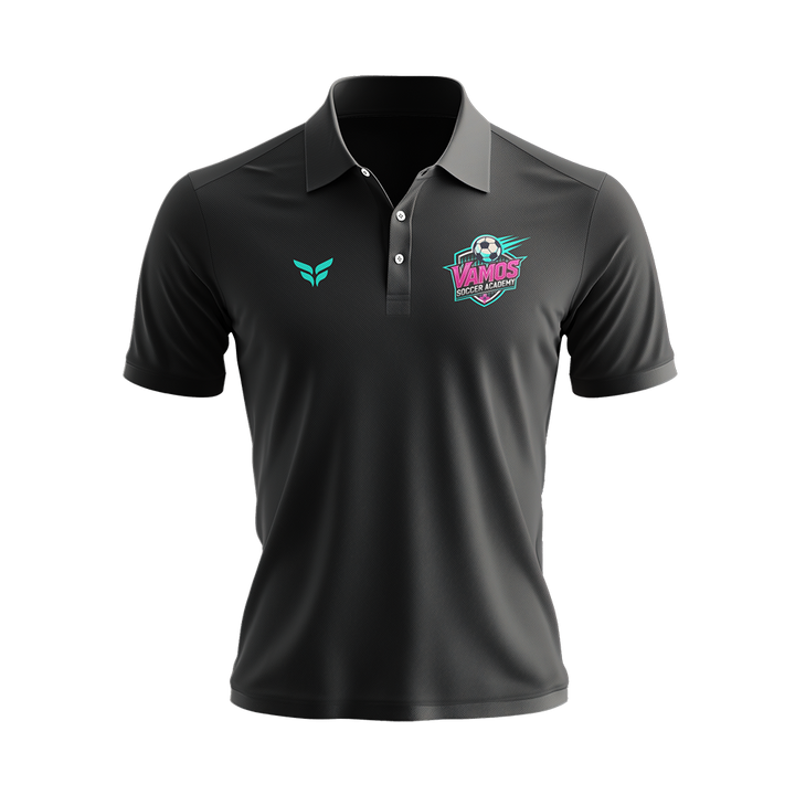 VAMOS SOCCER ACADEMY POLO SHIRT (BLACK)