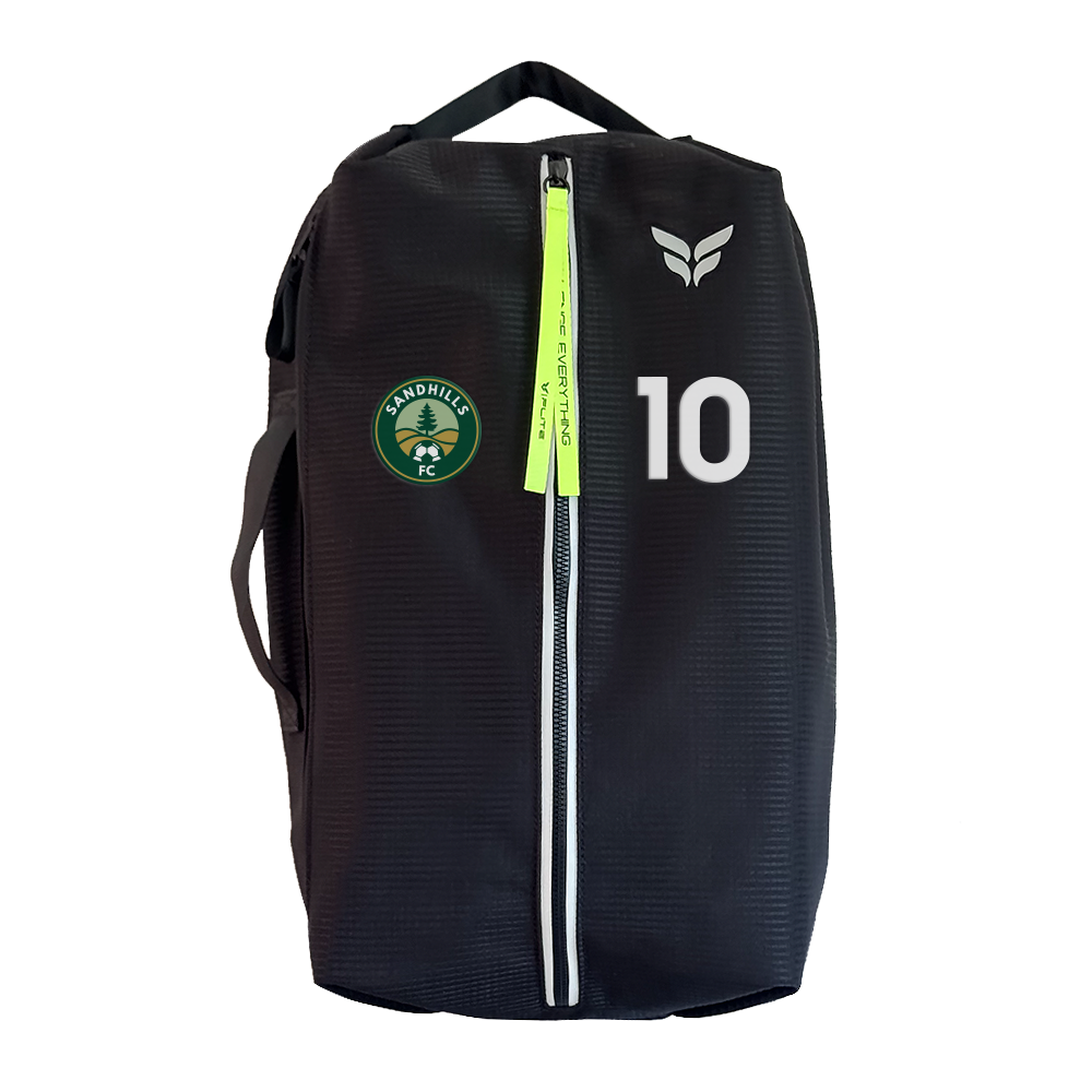 SANDHILLS FC GAME DAY BAG WITH PLAYER NUMBER (BLACK)