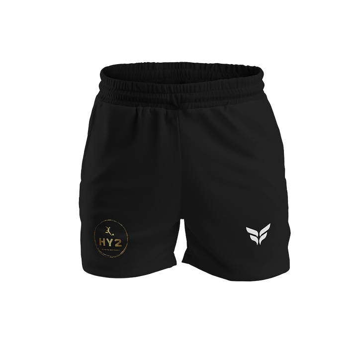 HY2 COACHES SHORTS W/ZIPPERED POCKETS (BLACK)