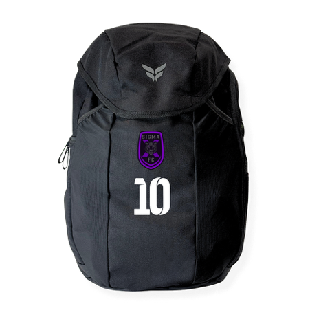 SIGMA FC TEAM BACKPACK WITH PLAYER NUMBER (BLACK)