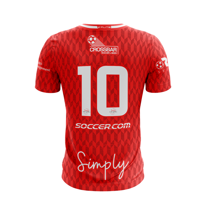 SIMPLY FUTBOL 2026 TST WOMENS HOME JERSEY SS (RED)