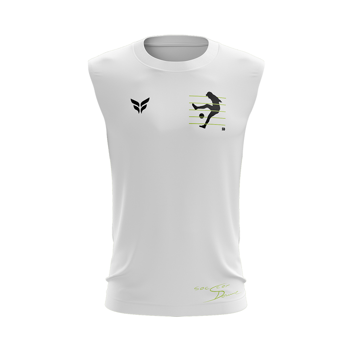 SOCCCER DAVE "LIVE FREE PLAY FREE" TRAINING TOP NS (WHITE)
