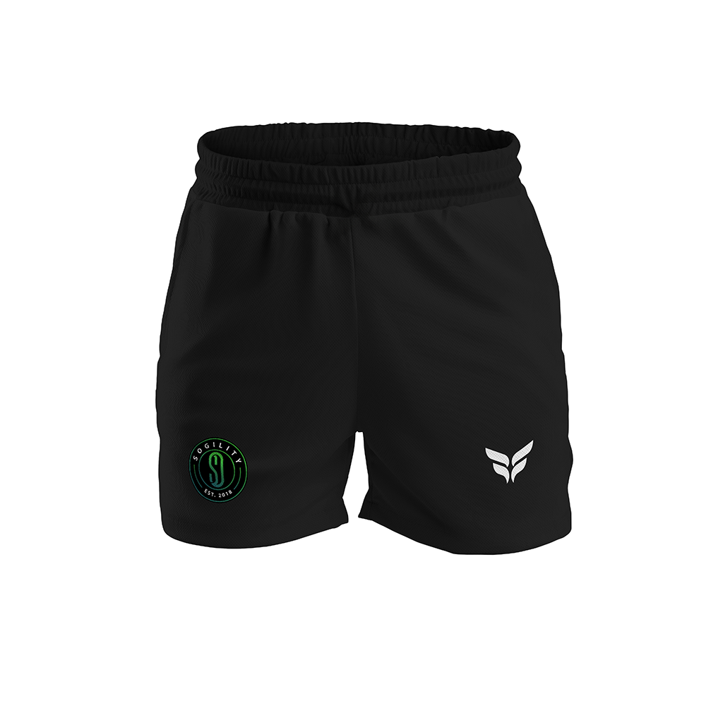SOGILITY SHORTS W/ZIPPERED POCKETS (BLACK)