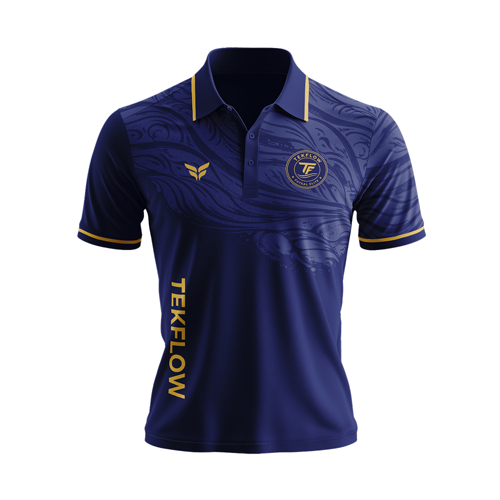 TEKFLOW FUTSAL ELITE COACHES POLO SHIRT (NAVY)