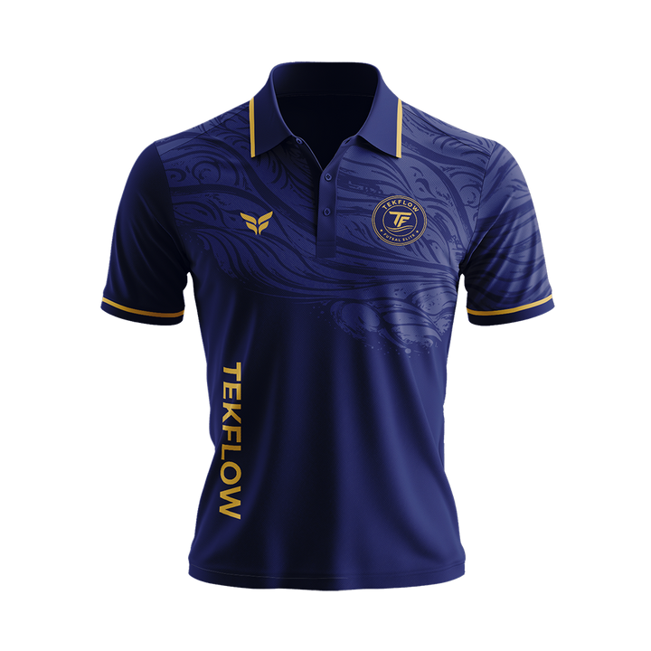 TEKFLOW FUTSAL ELITE COACHES POLO SHIRT (NAVY)
