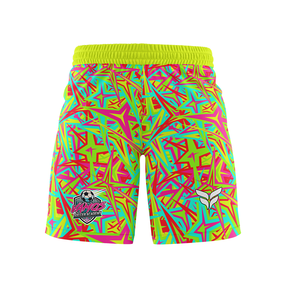 VAMOS SOCCER ACADEMY GK SHORTS (NEON YELLOW)