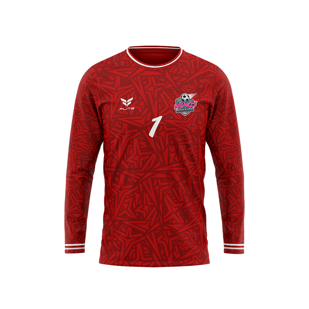 VAMOS SOCCER ACADEMY GK JERSEY LS (RED)