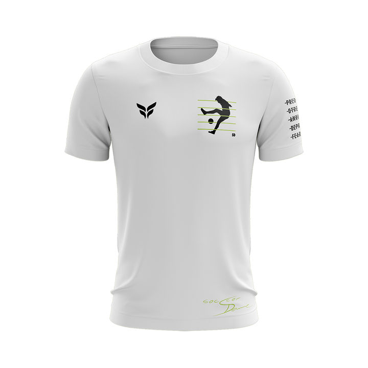 SOCCCER DAVE "LIVE FREE PLAY FREE" TRAINING TOP SS (WHITE)