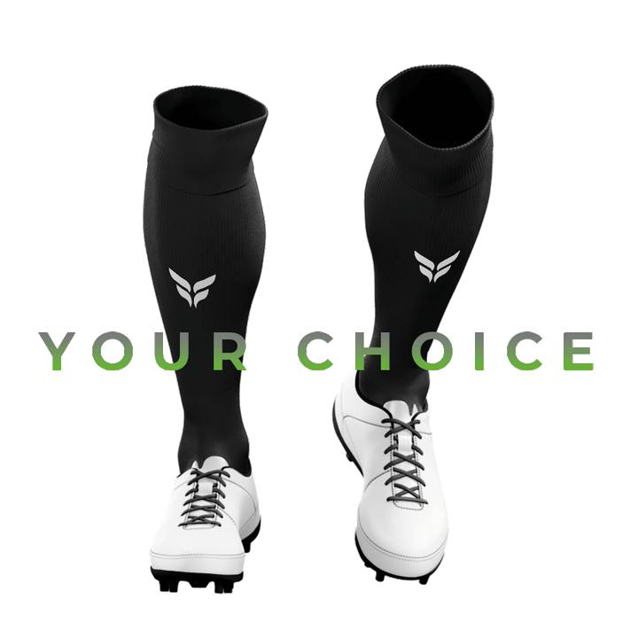 CHOICE OF SOCKS OR SLEEVES (BLACK WITH WHITE WINGS)